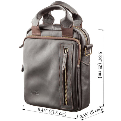 Men's Leather Bag SHVIGEL 11183 Smooth Brown Genuine Leather Ukraine