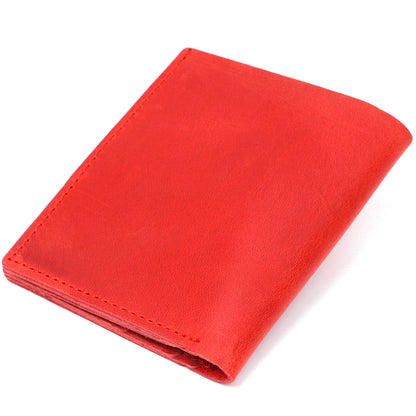 Modern Women's Wallet SHVIGEL 16497 Red Genuine Leather Handmade from Ukraine