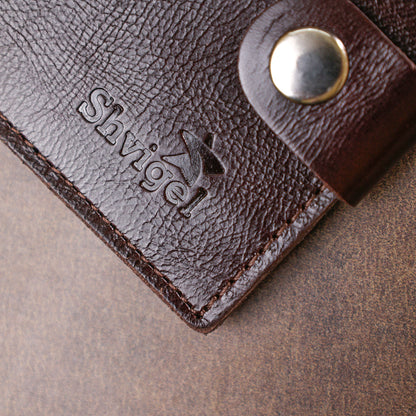Universal Men's Wallet SHVIGEL 16464 Brown Genuine Leather from Ukraine