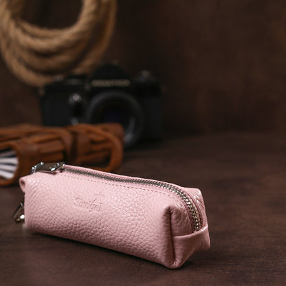 Stylish Women's Key Holder SHVIGEL 16538 Pink Genuine Leather for Keys