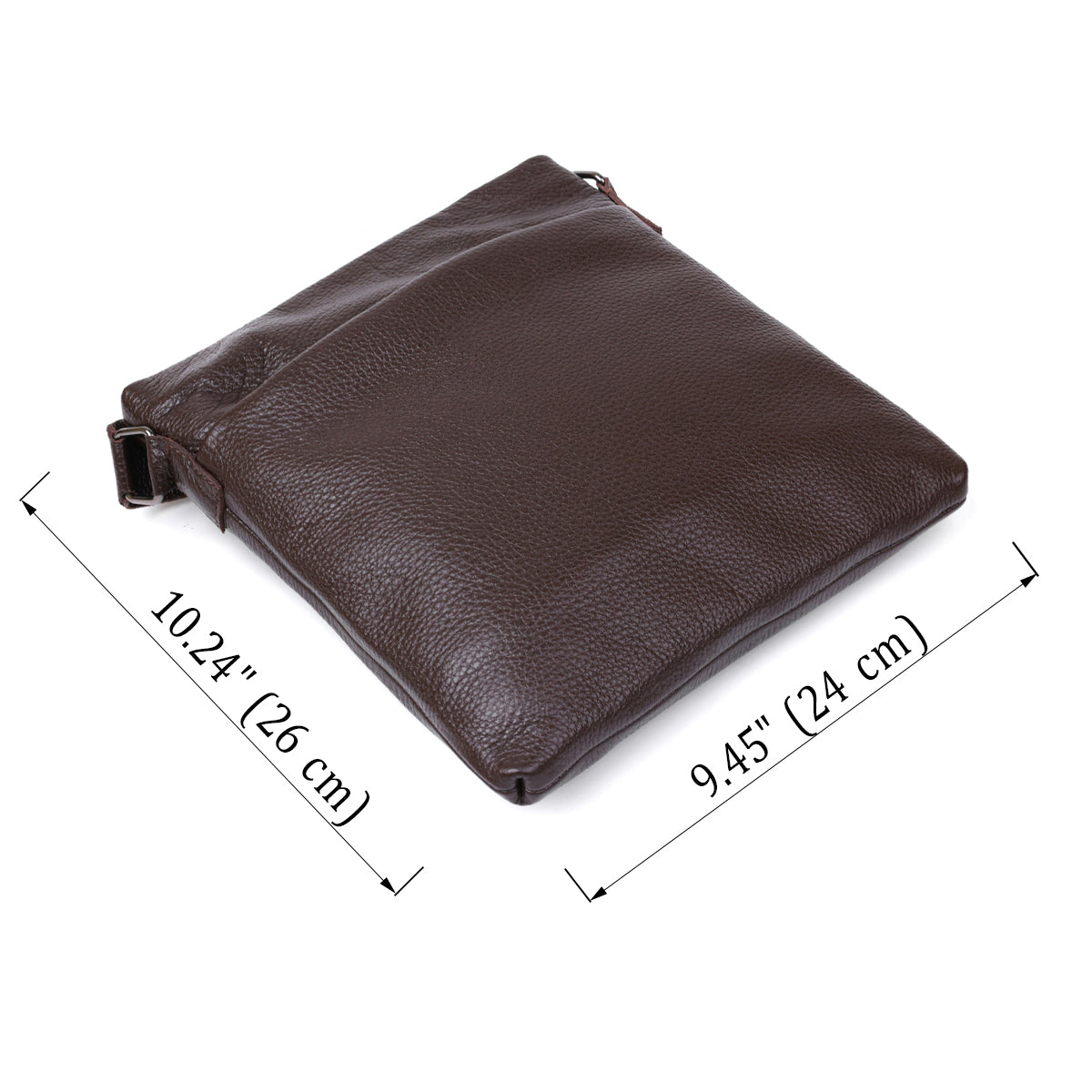 Leather Shoulder Bag SHVIGEL 11601 Brown Natural Leather Stylish Design