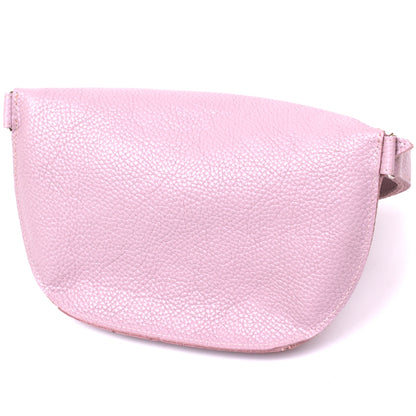 Leather Practical Women's Waist Bag SHVIGEL 16376 Lilac Genuine Leather