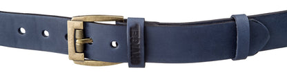 Leather Men's Belt SHVIGEL 11258 Blue Genuine Leather Made in Ukraine