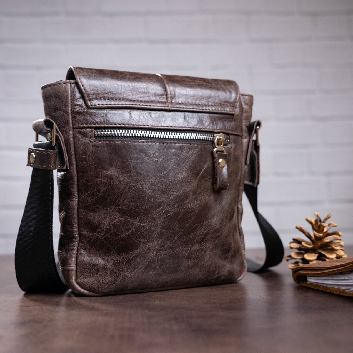 Genuine Leather Bag SHVIGEL 00979 Brown - Made in Ukraine, Stylish & Durable