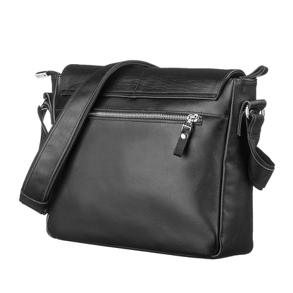 Leather Bag SHVIGEL 11130 Black Genuine Leather Craftsmanship Ukraine