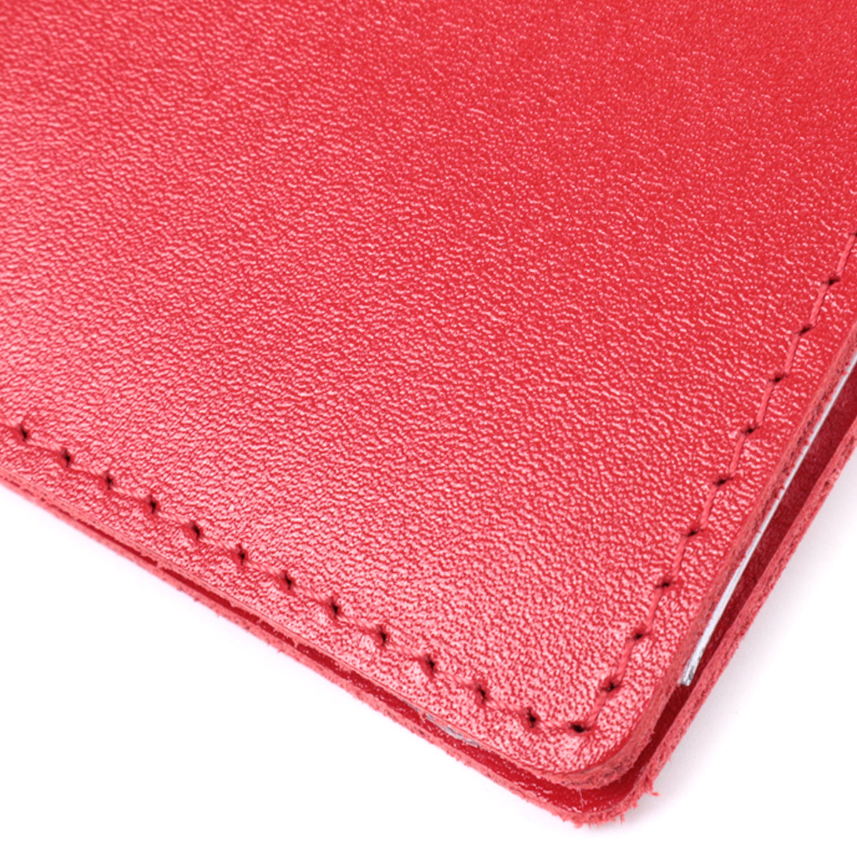 Bright Red Natural Leather Auto Document Cover SHVIGEL 16161 for Driver's License and Passport