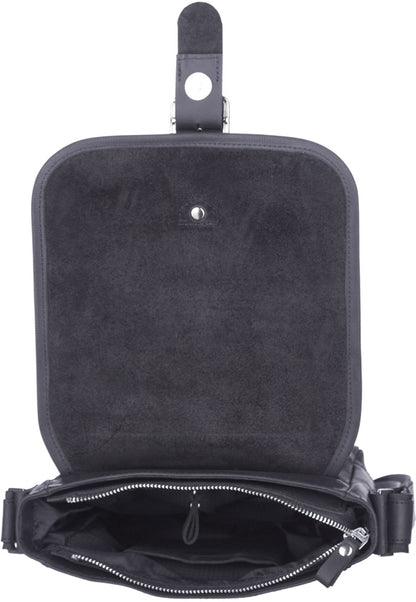 SHVIGEL Leather Bag 11037 Black - Genuine Ukrainian Leather, Stylish Design