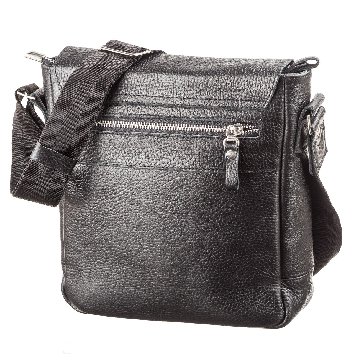 Leather Bag SHVIGEL 11081 Black Genuine Leather Handmade in Ukraine