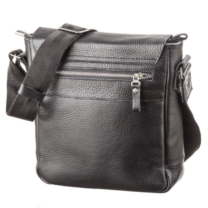 Leather Bag SHVIGEL 11081 Black Genuine Leather Handmade in Ukraine
