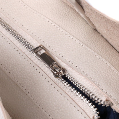 Spacious SHVIGEL Leather Shopper Bag 22843 Beige Made in Ukraine – Durable Design