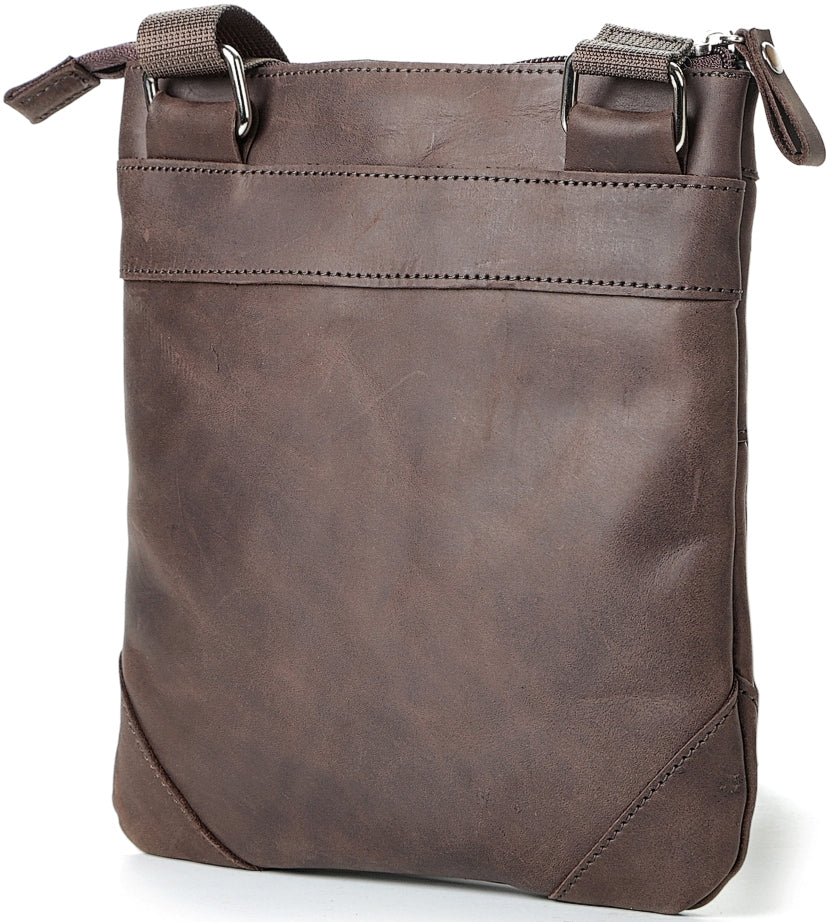 Leather Bag SHVIGEL 11018 Brown, Genuine Leather, Made in Ukraine, Stylish Design