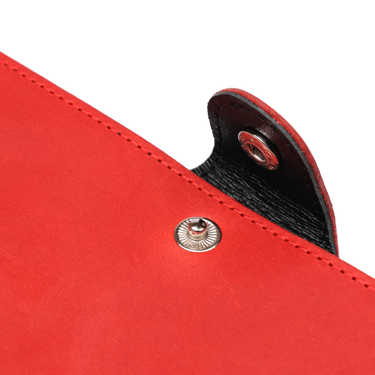 Large Red Leather Business Card Holder SHVIGEL 13907 Ukrainian Natural Leather