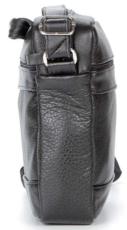 Elite Leather Men's Bag SHVIGEL 00791 Black, Genuine Leather, Ukrainian Craftsmanship