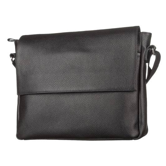 Leather Bag SHVIGEL 11043 Black - Made in Ukraine, Genuine Leather Material, Stylish Design