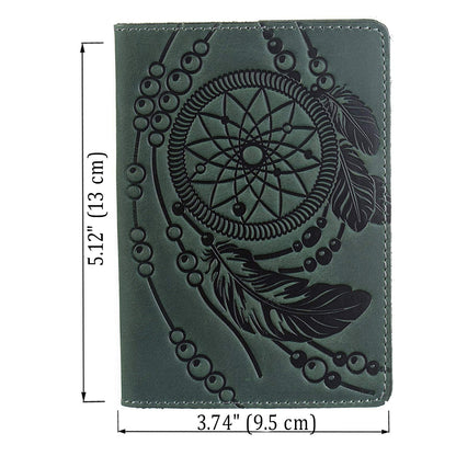 Passport Cover SHVIGEL 13836 Green Genuine Leather for Stylish Protection