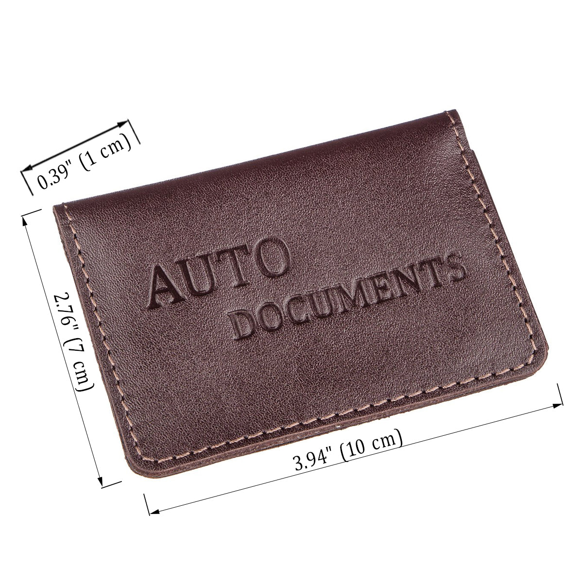 Leather Auto Document Holder with 3 Slots SHVIGEL 13967 Brown - Natural Skin для водійського використання