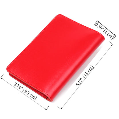 Large Driver Document Cover by SHVIGEL 13984 in Red, Made of Natural Leather