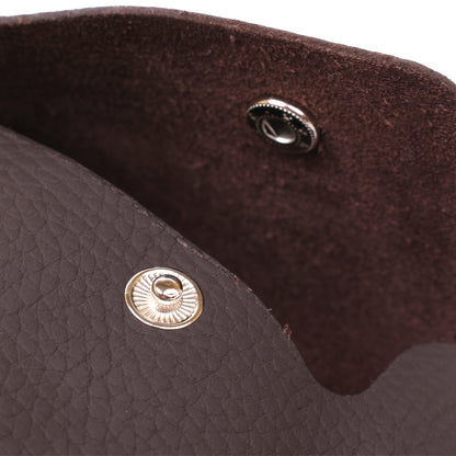 Leather Matte Travel Cosmetic Bag SHVIGEL 16418 Brown Natural Leather Design