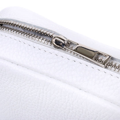 Universal Classic Crossbody Bag by SHVIGEL 22840 in White Natural Leather