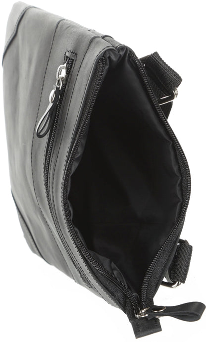 Leather Bag SHVIGEL 11024 Black Genuine Leather Handmade from Ukraine