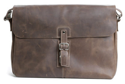 Vintage Leather Bag SHVIGEL 00980 Brown Natural Leather Handmade in Ukraine