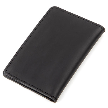Leather ID Case SHVIGEL 13944 Black Natural Leather with Premium Quality Finish