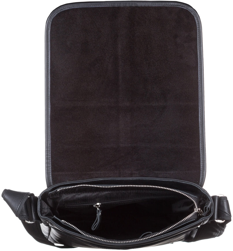 Men's Leather Bag SHVIGEL 11040 Black, Crafted from Natural Leather, Made in Ukraine