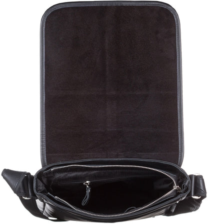 Men's Leather Bag SHVIGEL 11040 Black, Crafted from Natural Leather, Made in Ukraine