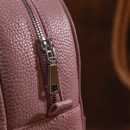 Small Women's Backpack SHVIGEL 16305 Lilac Genuine Leather Stylish Design