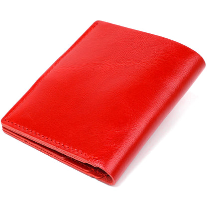 Practical Women's Wallet SHVIGEL 16503 Red Genuine Leather High-Quality Design