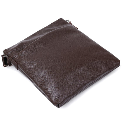 Leather Shoulder Bag SHVIGEL 11601 Brown Natural Leather Stylish Design