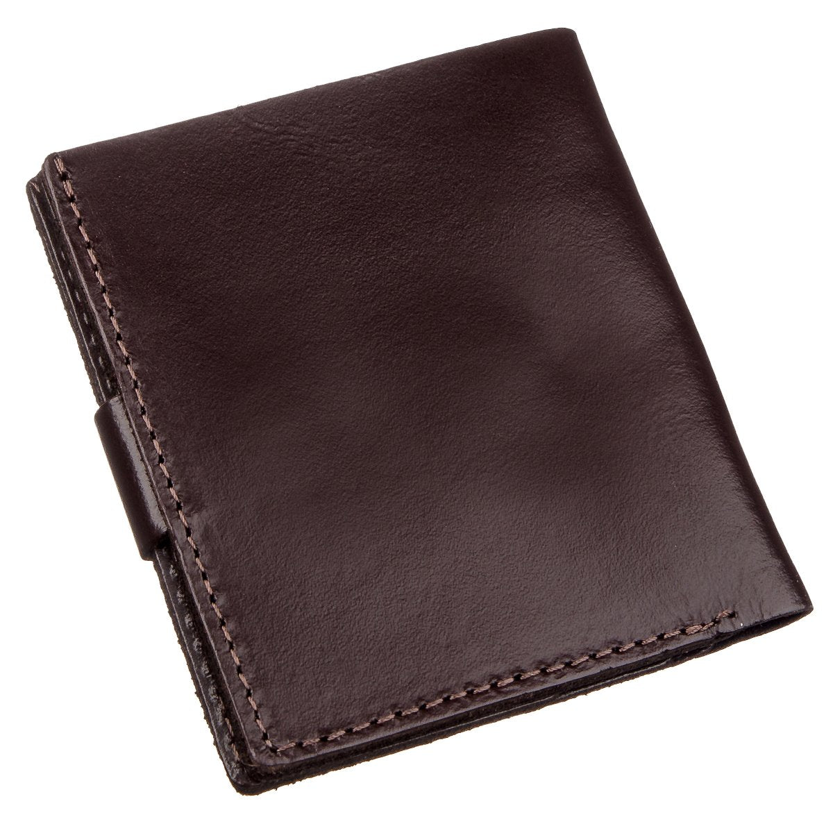 Vertical Leather Wallet for Men SHVIGEL 16218 Brown - Natural Leather, Coin Pocket