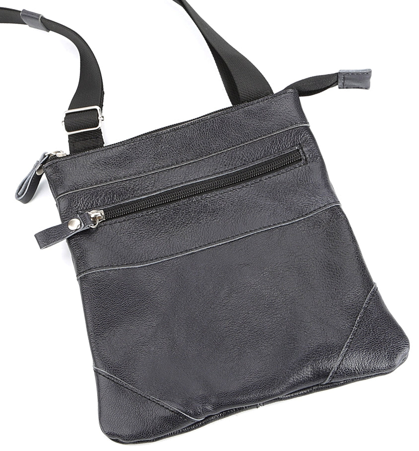 Leather Bag SHVIGEL 00966 Blue Natural Leather Handmade from Ukraine