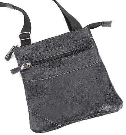 Leather Bag SHVIGEL 00966 Blue Natural Leather Handmade from Ukraine
