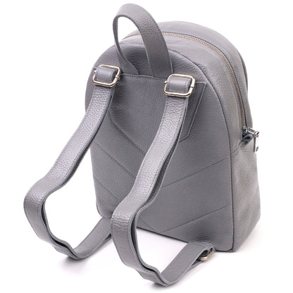 Leather Women's Backpack SHVIGEL 16308 in Grey - Made from Natural Leather