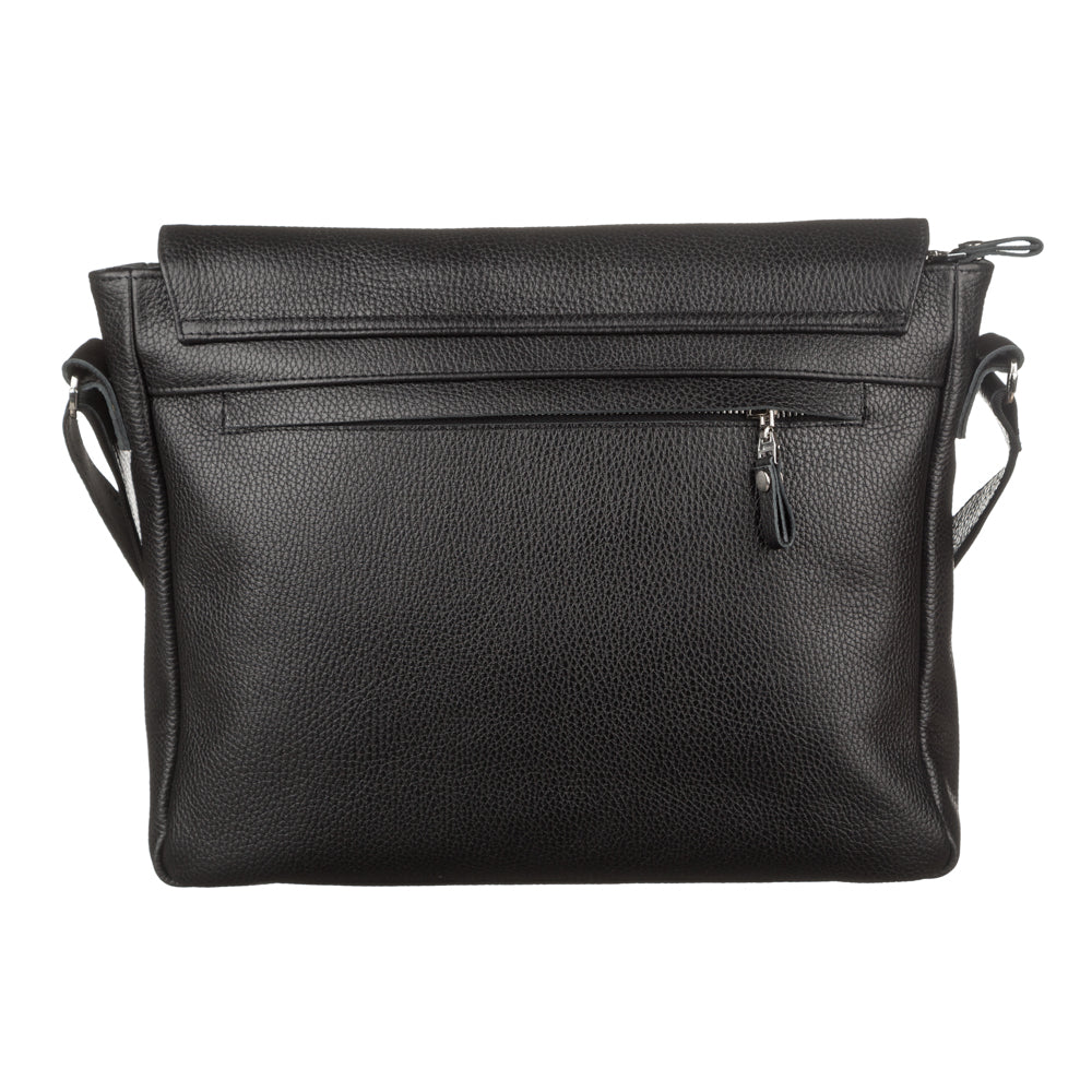 Leather Bag SHVIGEL 11043 Black - Made in Ukraine, Genuine Leather Material, Stylish Design