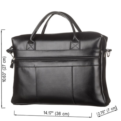 Men's Leather Bag SHVIGEL 15212 Black Natural Leather Stylish Design
