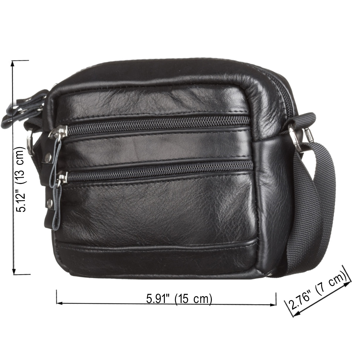 Men's Leather Bag SHVIGEL 15213 Black Genuine Leather Handmade from Ukraine