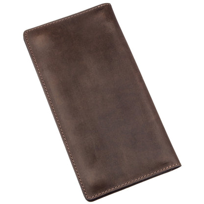 Vertical Men's Wallet SHVIGEL 16198 Brown Matte Genuine Leather Made in Ukraine