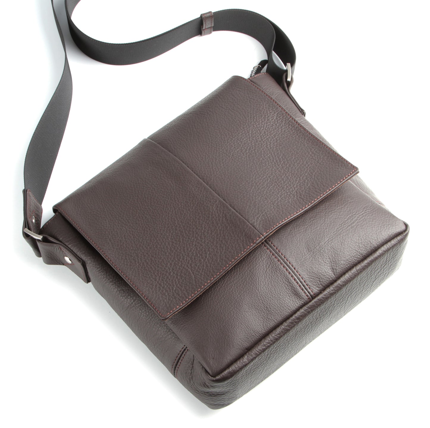 Leather Bag SHVIGEL 00852 Brown | Genuine Leather | Made in Ukraine