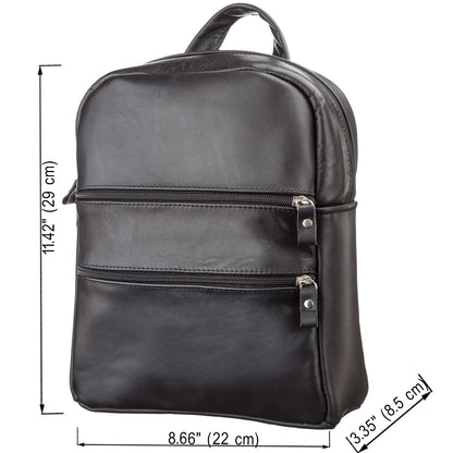 Women's Leather Backpack SHVIGEL 15304 Black Made in Ukraine Natural Leather