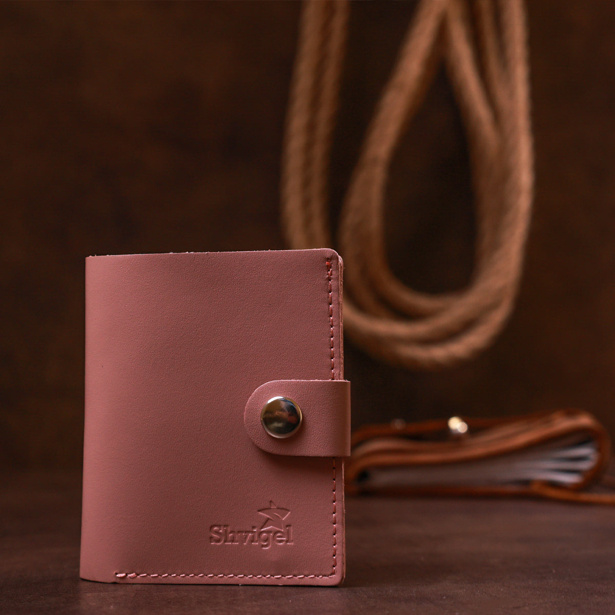 Compact Women's Wallet SHVIGEL 16488 Genuine Leather Pink with Stylish Design