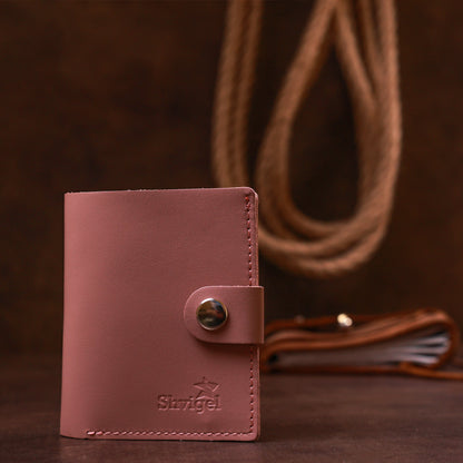 Compact Women's Wallet SHVIGEL 16488 Genuine Leather Pink with Stylish Design
