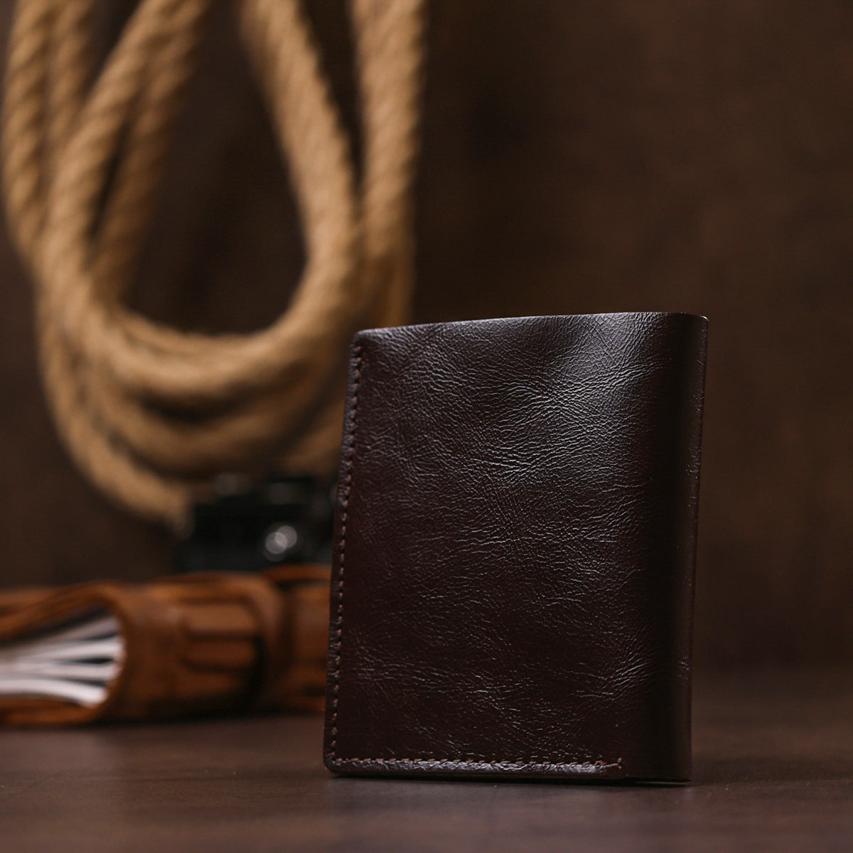 Classic Men's Wallet SHVIGEL 16506 Brown Genuine Leather from Ukraine