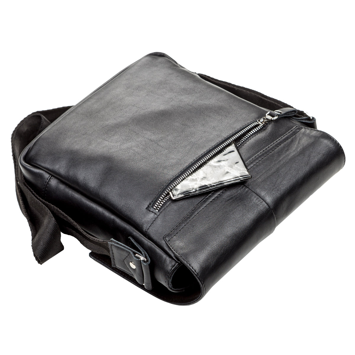 Men's Genuine Leather Bag SHVIGEL 00878 Black, Stylish Design Made in Ukraine
