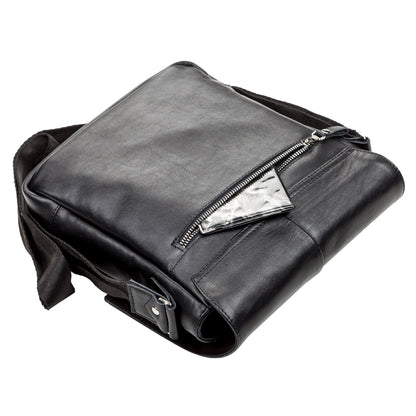Men's Genuine Leather Bag SHVIGEL 00878 Black, Stylish Design Made in Ukraine