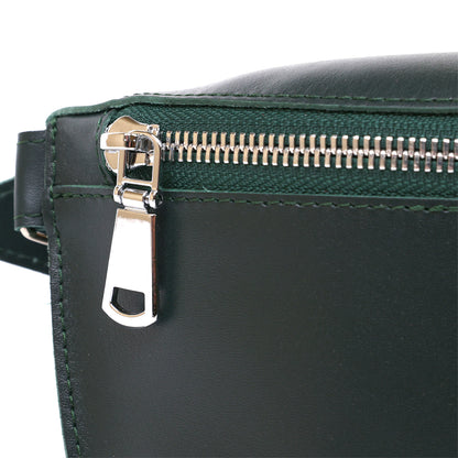 Leather Belt Bag by SHVIGEL 16390 in Green – High-Quality Genuine Leather, Made in Ukraine