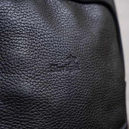 Men's Leather Bag SHVIGEL 11090 Genuine Black Leather Durable Design