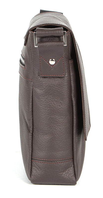 Leather Bag SHVIGEL 00852 Brown | Genuine Leather | Made in Ukraine