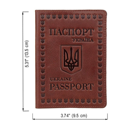 Reliable SHVIGEL Leather Passport Cover 16133 Made in Ukraine Natural Leather